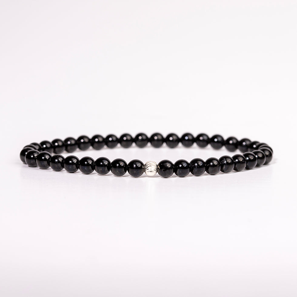 STONE BEAD BRACELET 4 MM DARK FOREST