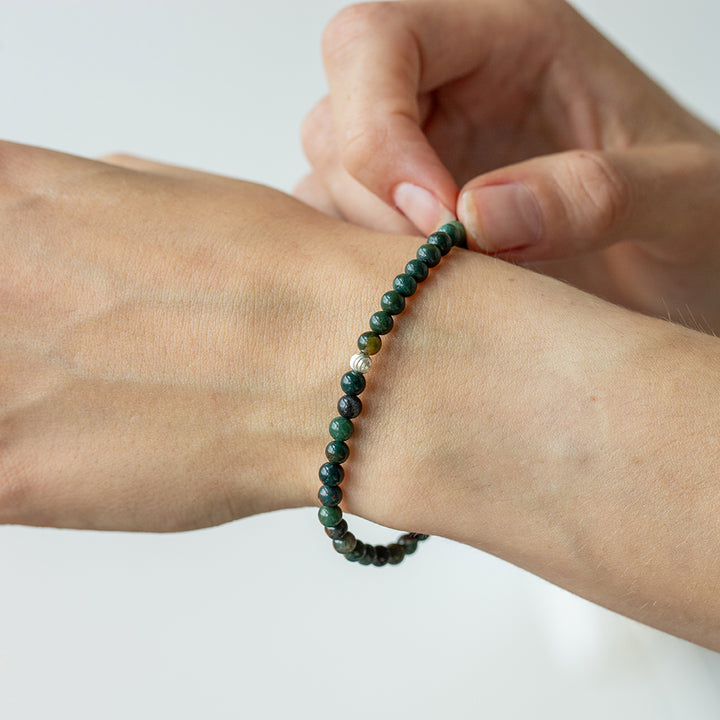 Bloodstone Gemstone Bracelet 4mm - Djuna Studios