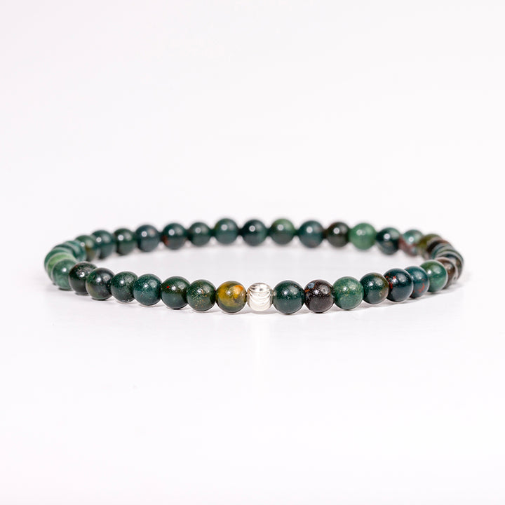 Bloodstone Gemstone Bracelet 4mm