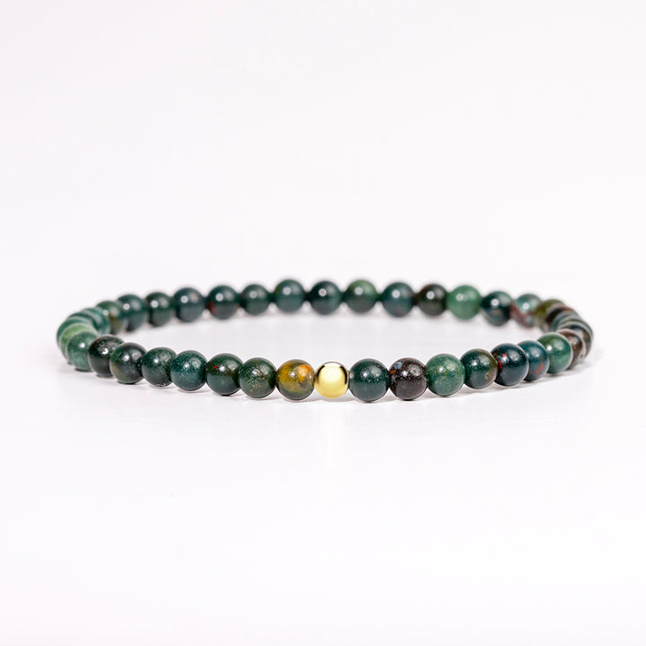 Bloodstone Gemstone Bracelet 4mm - Djuna Studios