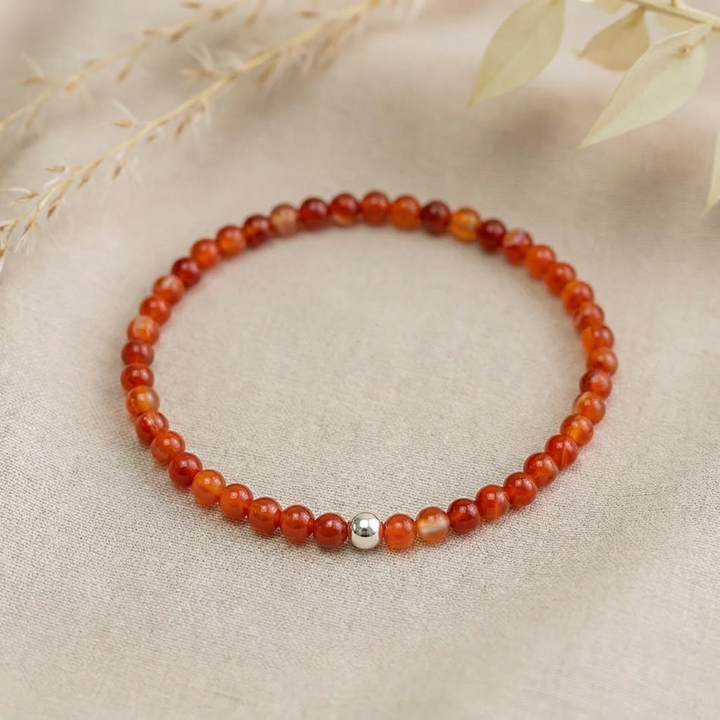 Carnelian Gemstone Bracelet 4mm