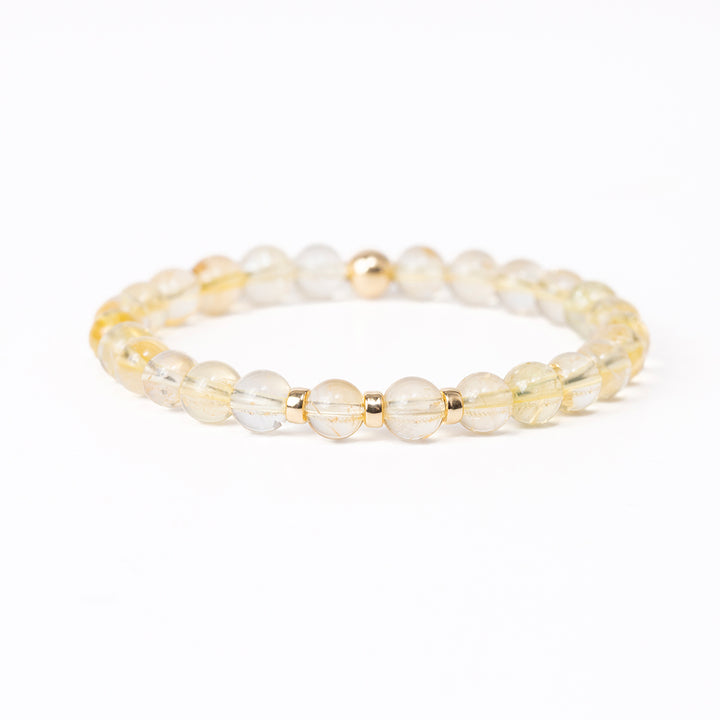 Citrine Gemstone Bracelet - 6mm Beads - Djuna Studios