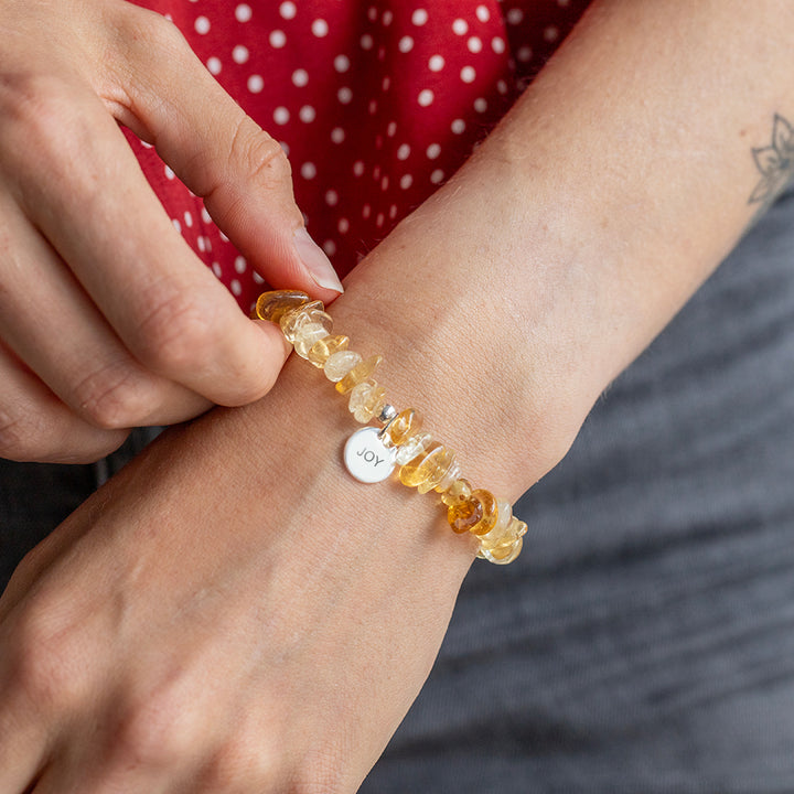 Citrine Crystal Chip Bracelet