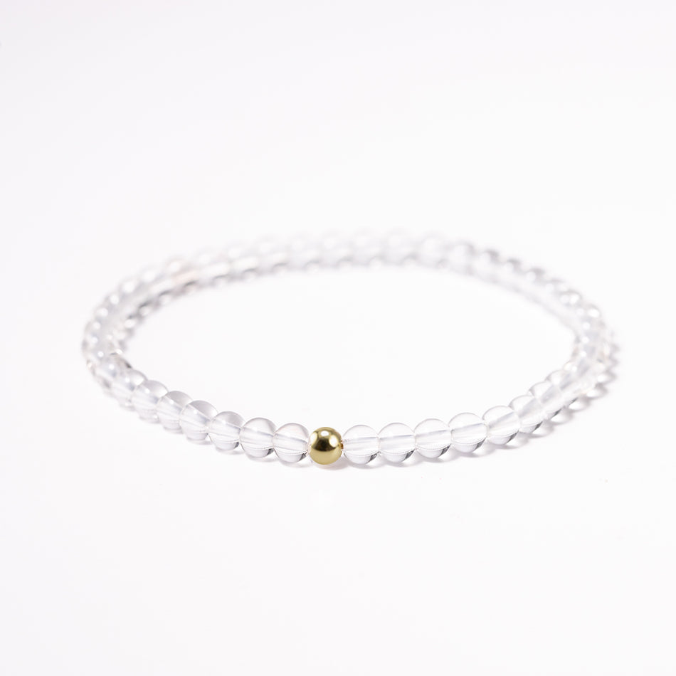 Crystal Quartz Gemstone Bracelet 4mm