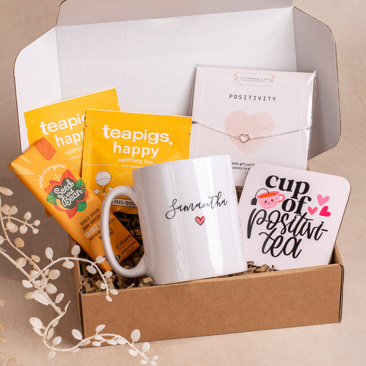 Positivi-Tea Gift Box with Coaster - Djuna Studios