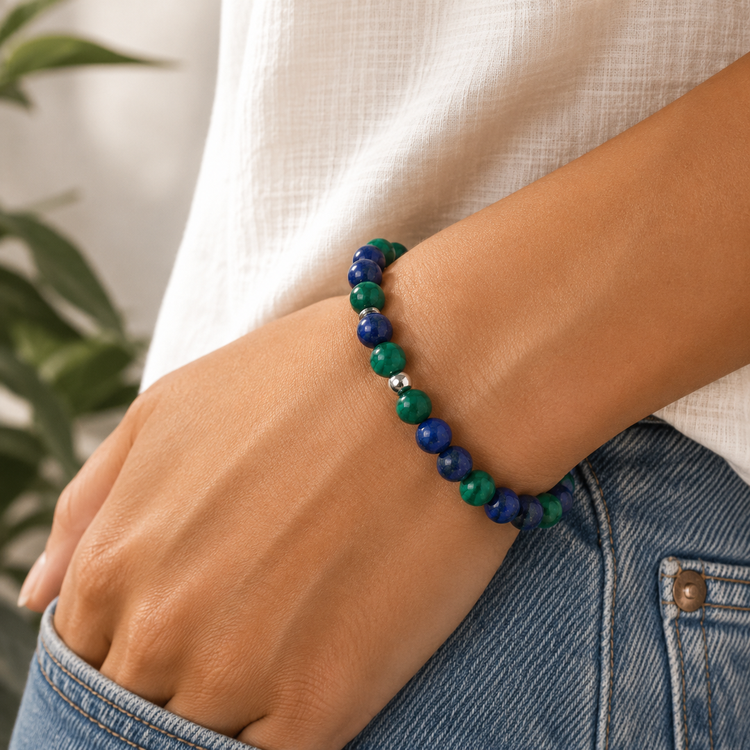 Create Your Own 2 Gemstone 6mm Bead Bracelet