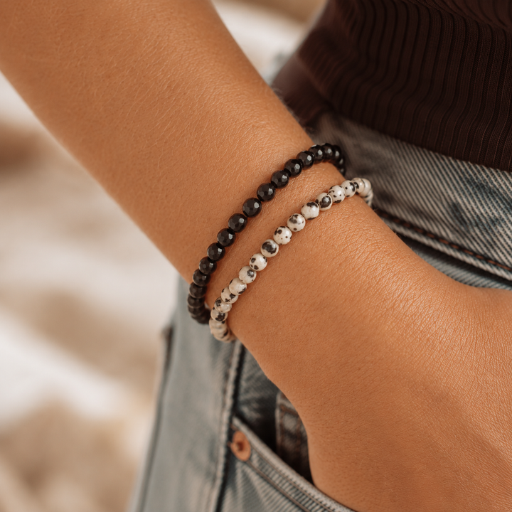 Dalmatian Jasper Gemstone Bracelet 4mm