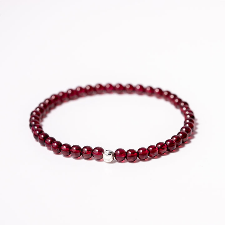 Garnet Gemstone Stone Bracelet 4mm - Djuna Studios