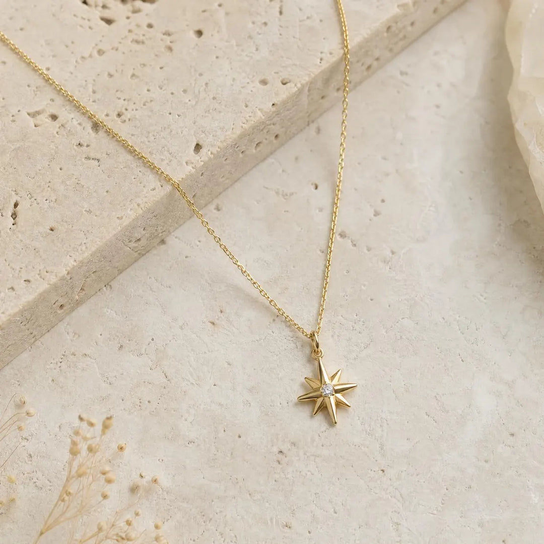 Minimalist Gold Guiding Star Necklace
