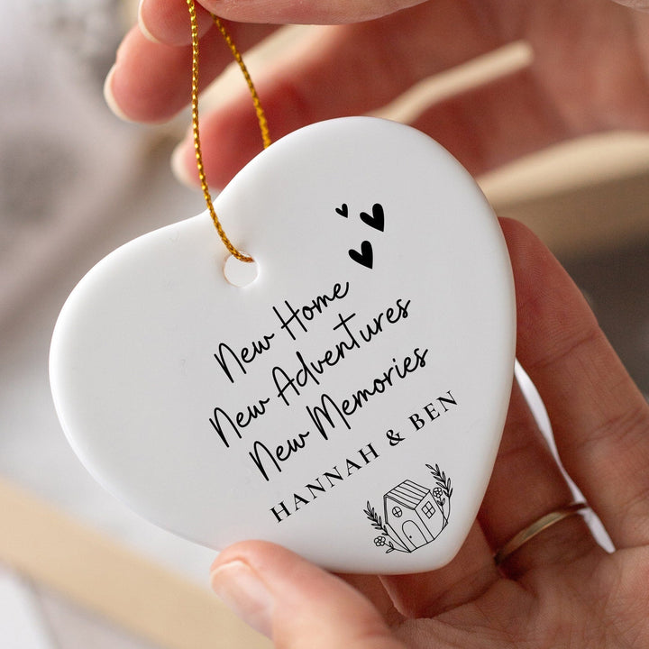 New Home Gift Personalised Heart Ceramic Keepsake - Djuna Studios