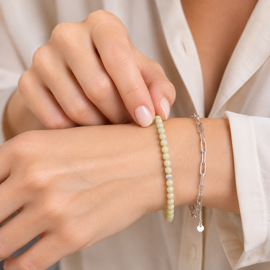 Jade Gemstone Bracelet 4mm
