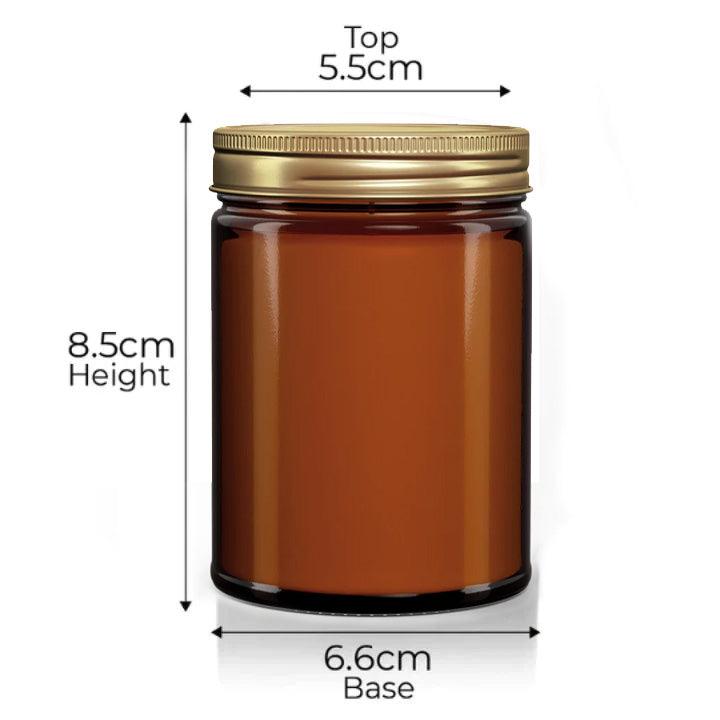 Confidence Crystal Candle with Tiger Eye – Natural Soy Wax, Handmade