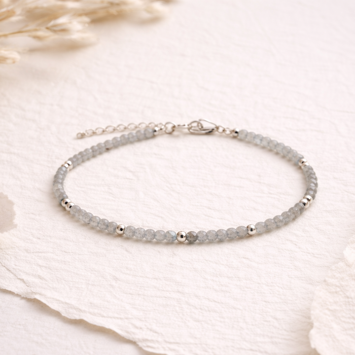 Skinny Labradorite Gemstone Bracelet