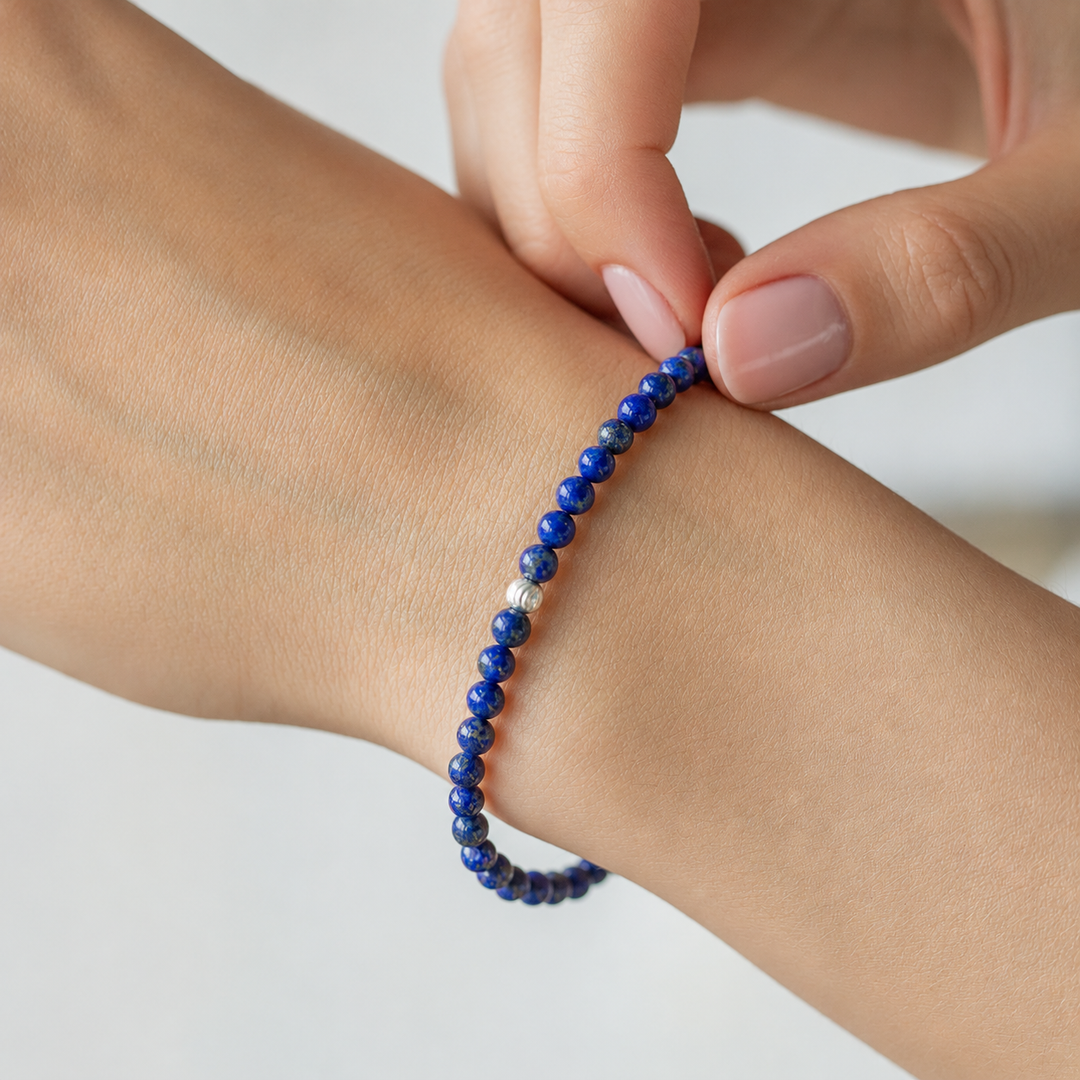 Lapis Lazuli Gemstone Bracelet 4mm