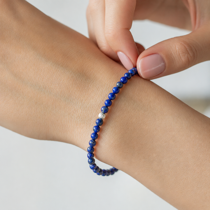Lapis Lazuli Gemstone Bracelet 4mm