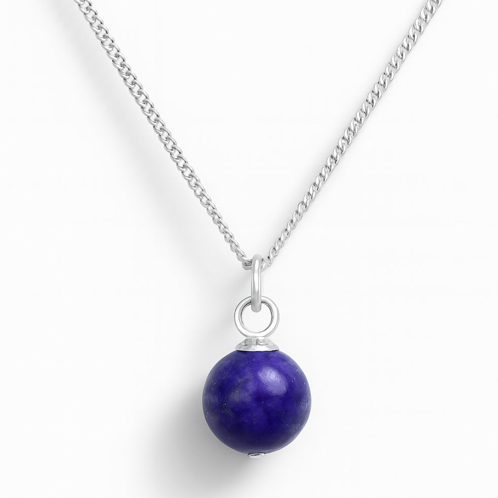 Lapis Lazuli Minimalist Bead Necklace
