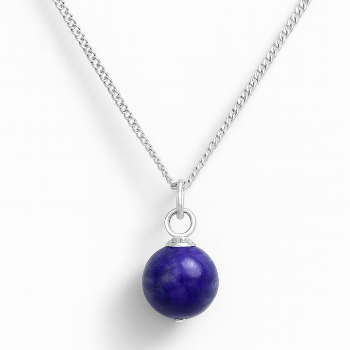 Lapis Lazuli Minimalist Bead Necklace