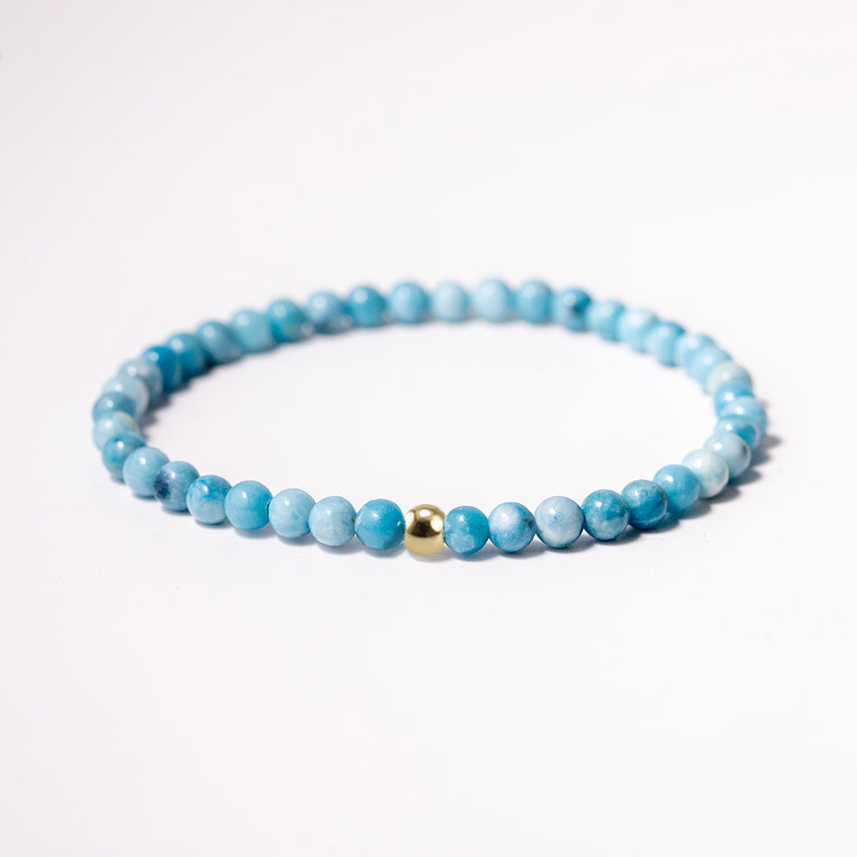 Larimar Gemstone Bracelet 4mm - Djuna Studios