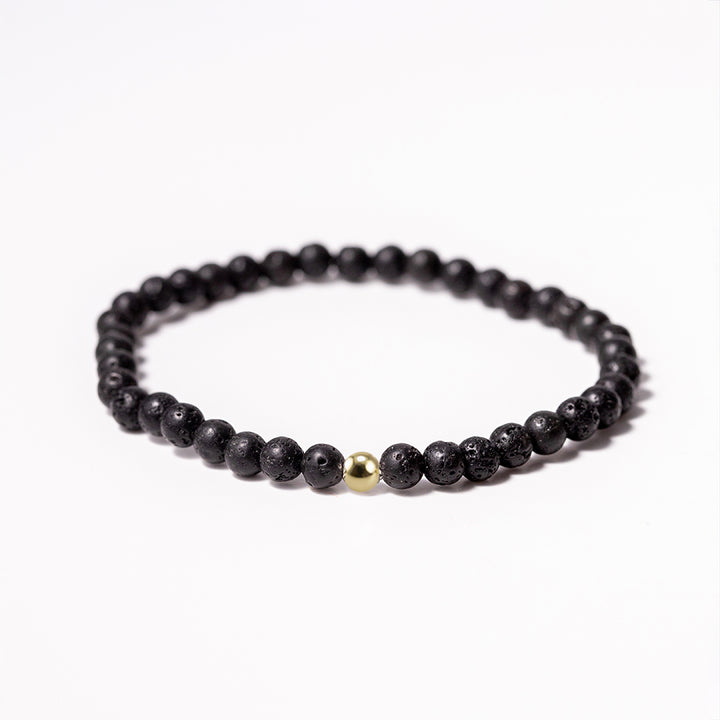 Lava Stone Gemstone Bracelet 4mm - Djuna Studios