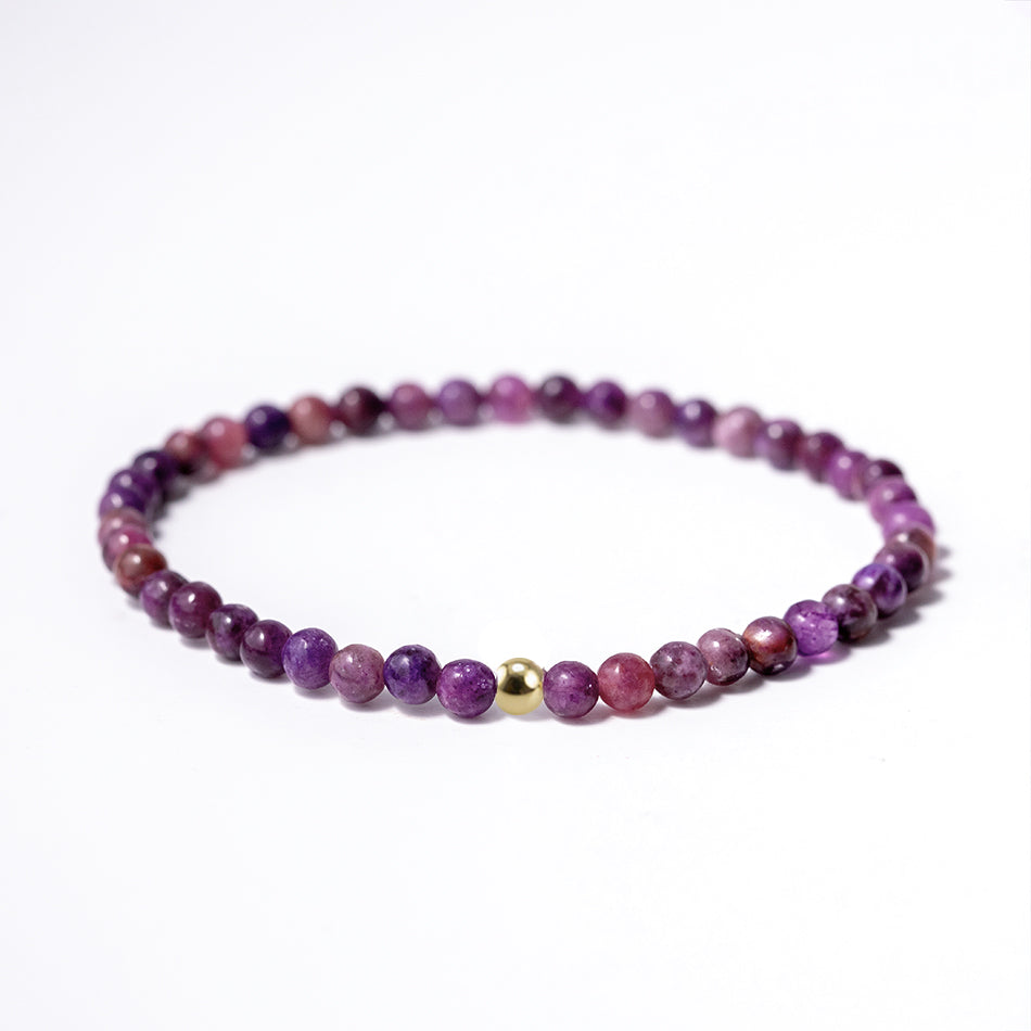 Lepidolite Gemstone Bracelet 4mm - Djuna Studios