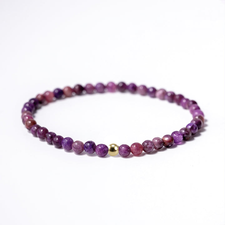 Lepidolite Gemstone Bracelet 4mm - Djuna Studios