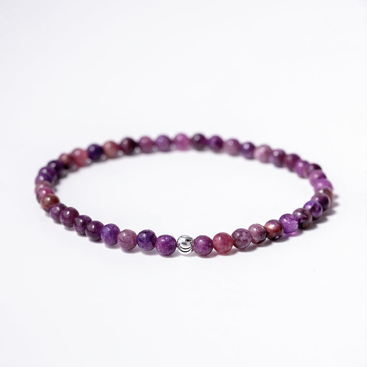 Lepidolite Gemstone Bracelet 4mm - Djuna Studios