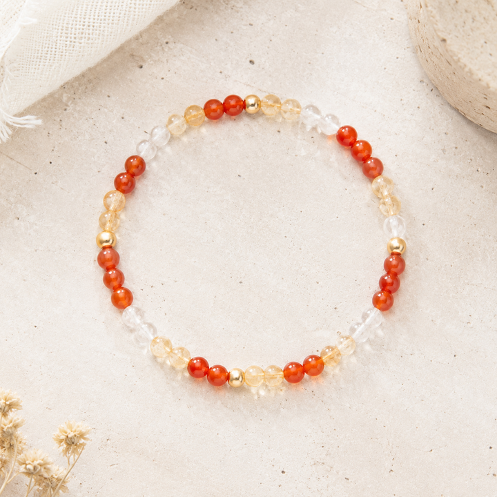 Create Your Own 3 Gemstone 4mm Bead Bracelet
