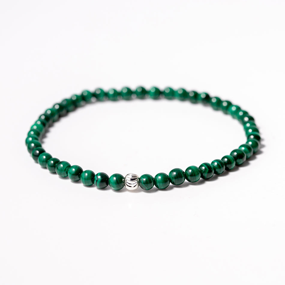 Malachite Gemstone Bracelet 4mm - Djuna Studios