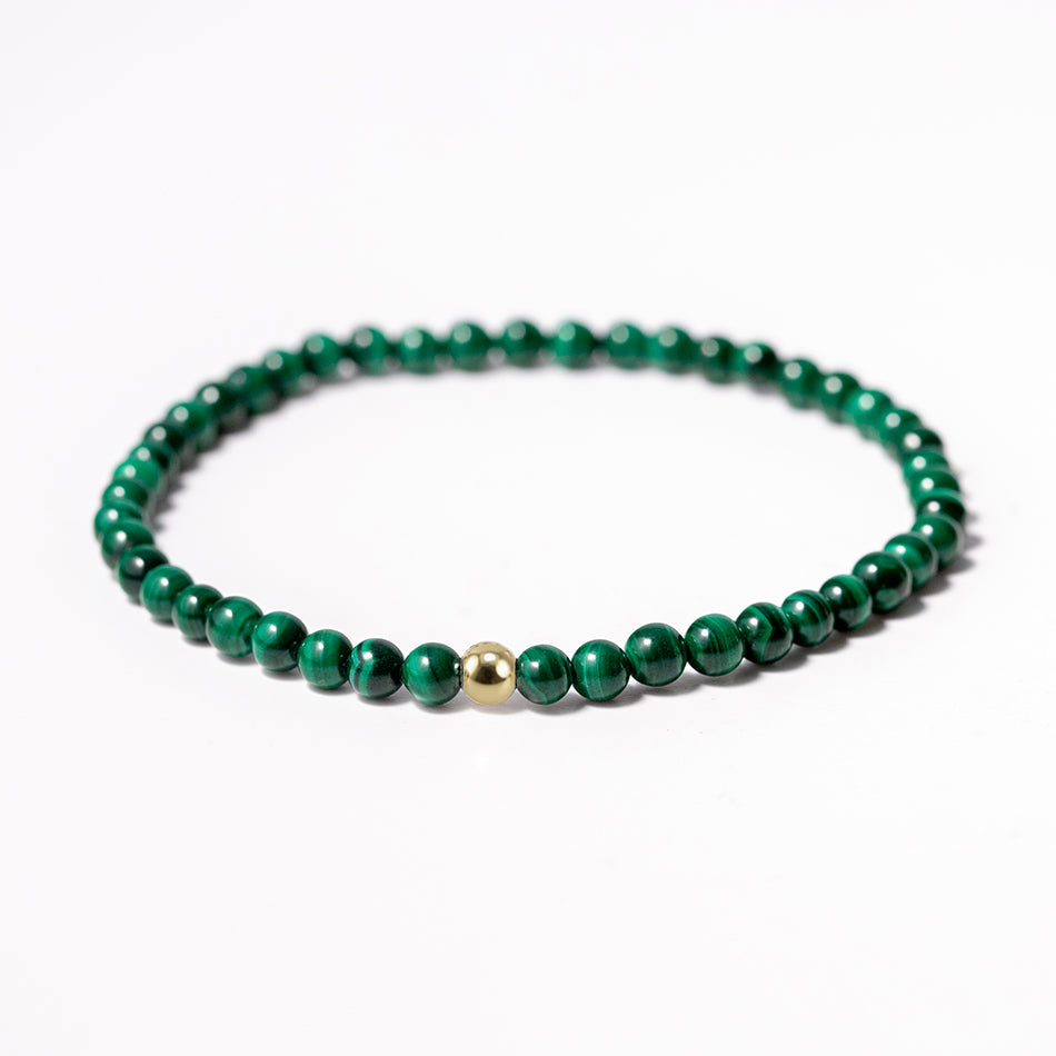 Malachite Gemstone Bracelet 4mm - Djuna Studios