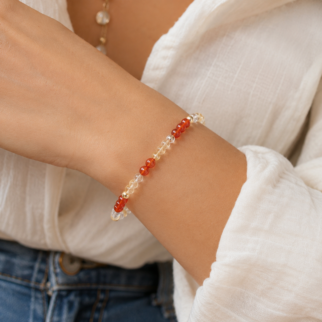 Create Your Own 3 Gemstone 4mm Bead Bracelet