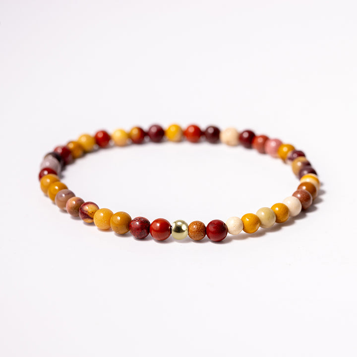 Mookaite Jasper Gemstone Bracelet 4mm - Djuna Studios