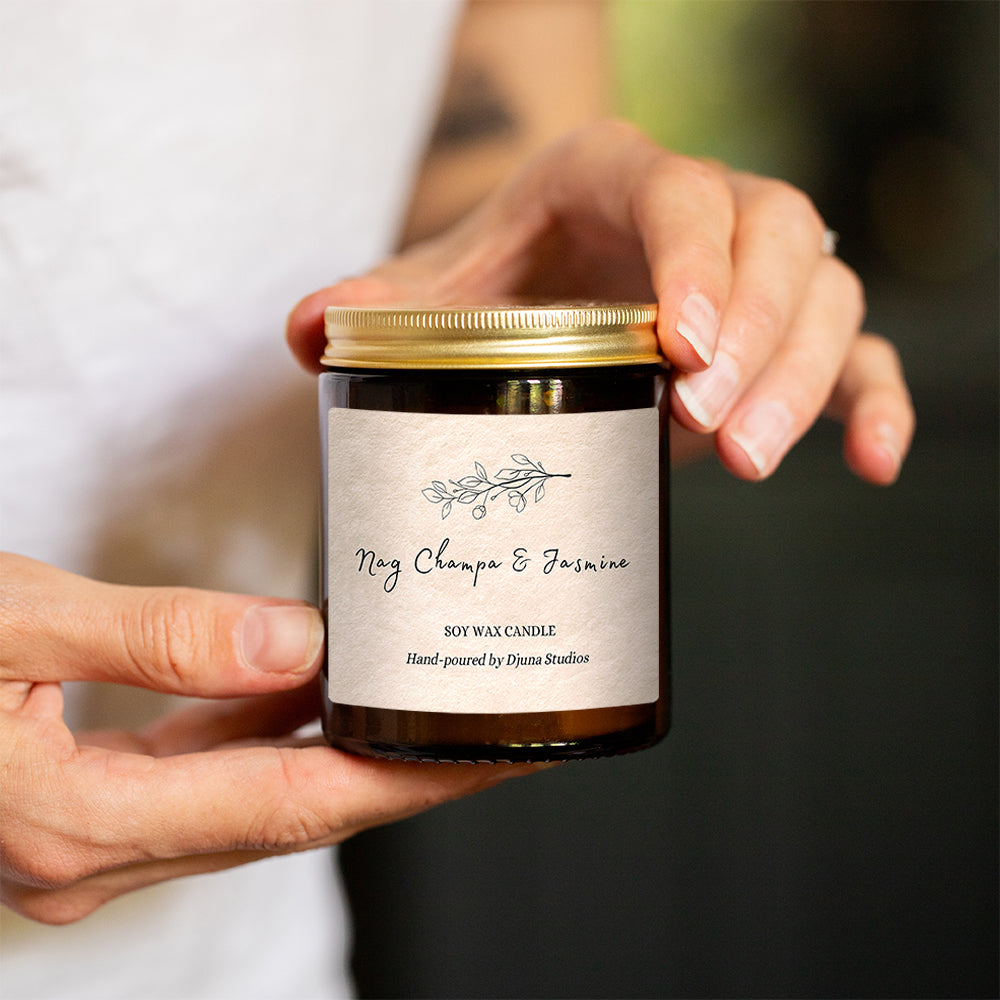 Nag Champa and Jasmine Soy Wax Candle - Djuna Studios