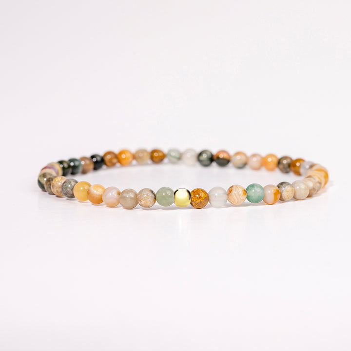 Ocean Jasper Gemstone Bracelet 4mm - Djuna Studios