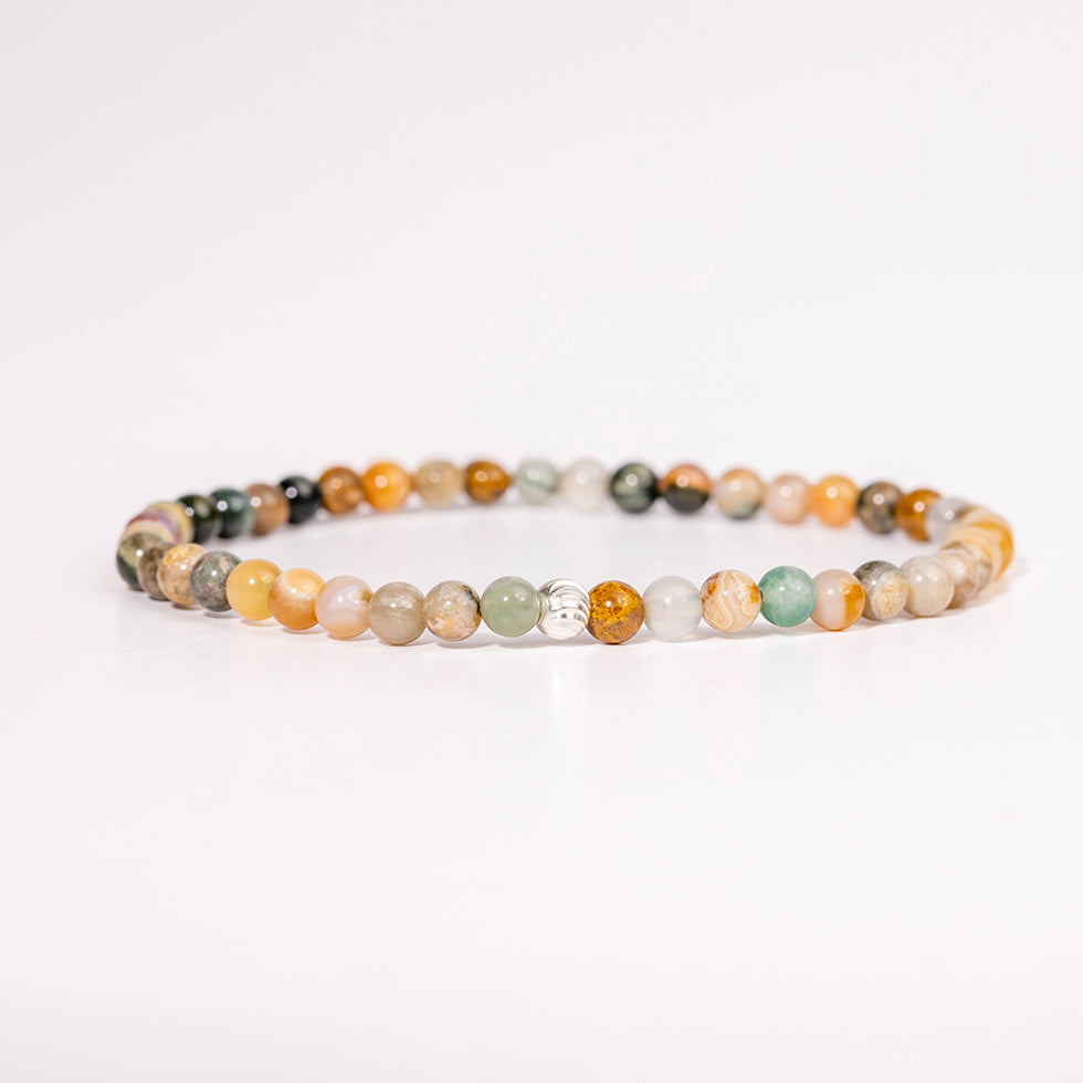Ocean Jasper Gemstone Bracelet 4mm - Djuna Studios