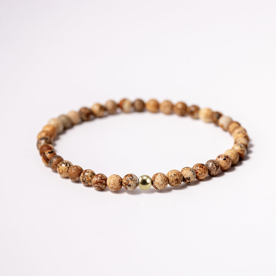 Picture Jasper Gemstone Bracelet 4mm