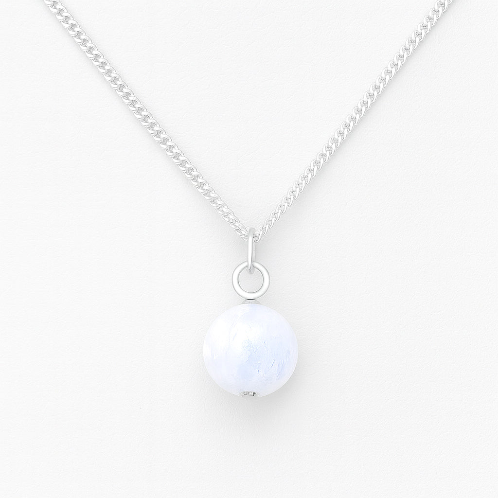 Rainbow Moonstone Minimalist Bead Necklace