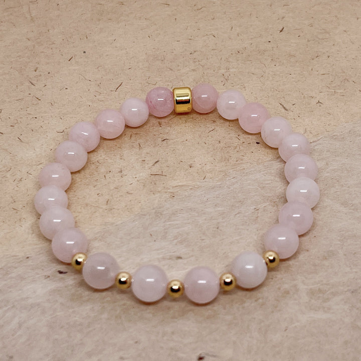 Rose Quartz Gemstone Bracelet 8mm - Djuna Studios