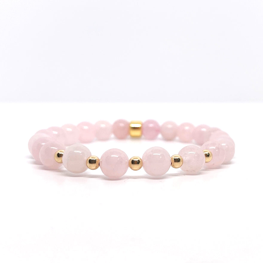 Rose Quartz Gemstone Bracelet 8mm