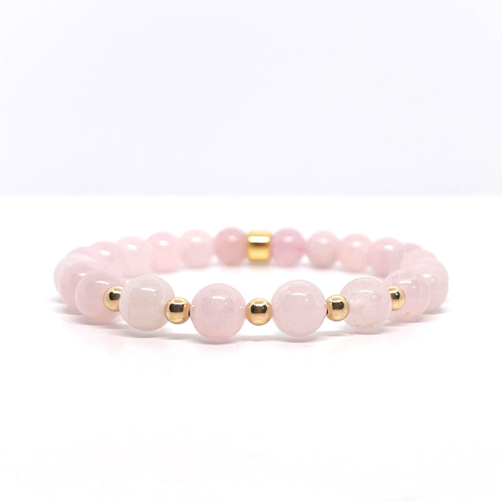 Rose Quartz Gemstone Bracelet 8mm - Djuna Studios