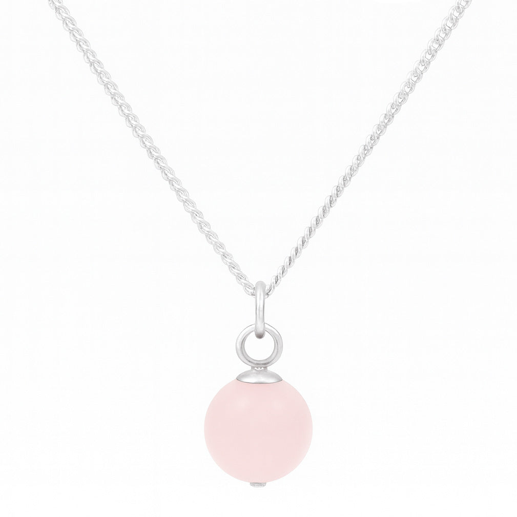 Rose Quartz Minimalist Bead Necklace