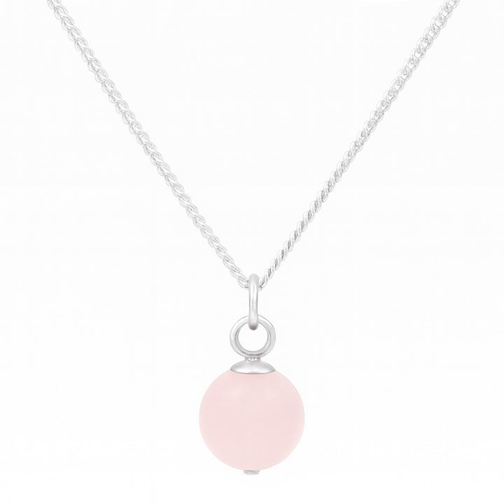 Rose Quartz Minimalist Bead Necklace