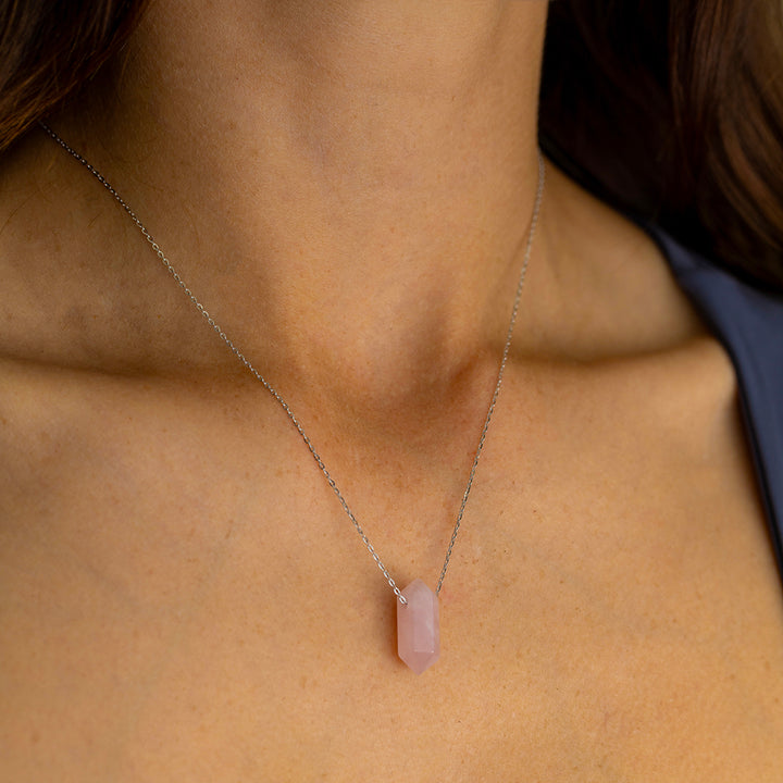 Rose Quartz Necklace for Healing – Thoughtful Sympathy Gift for Loss of Loved One