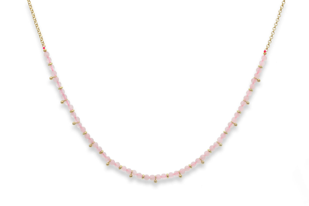 Rose Quartz Gemstone Necklace - Djuna Studios