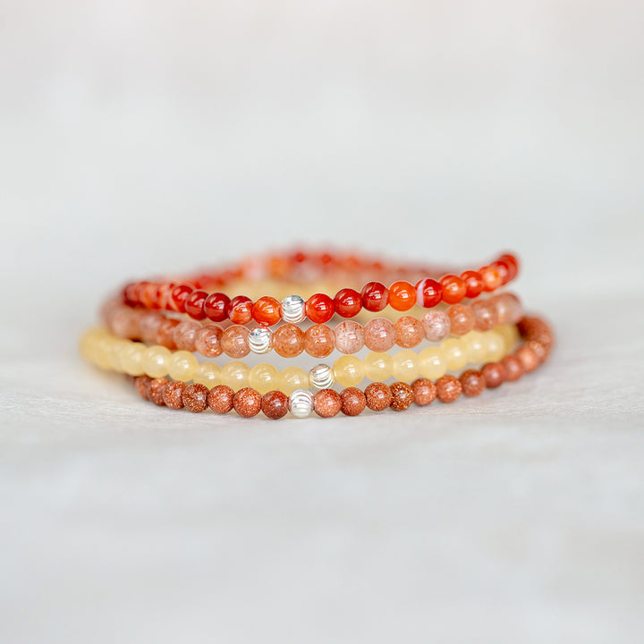 Sacral Chakra Bracelet Set