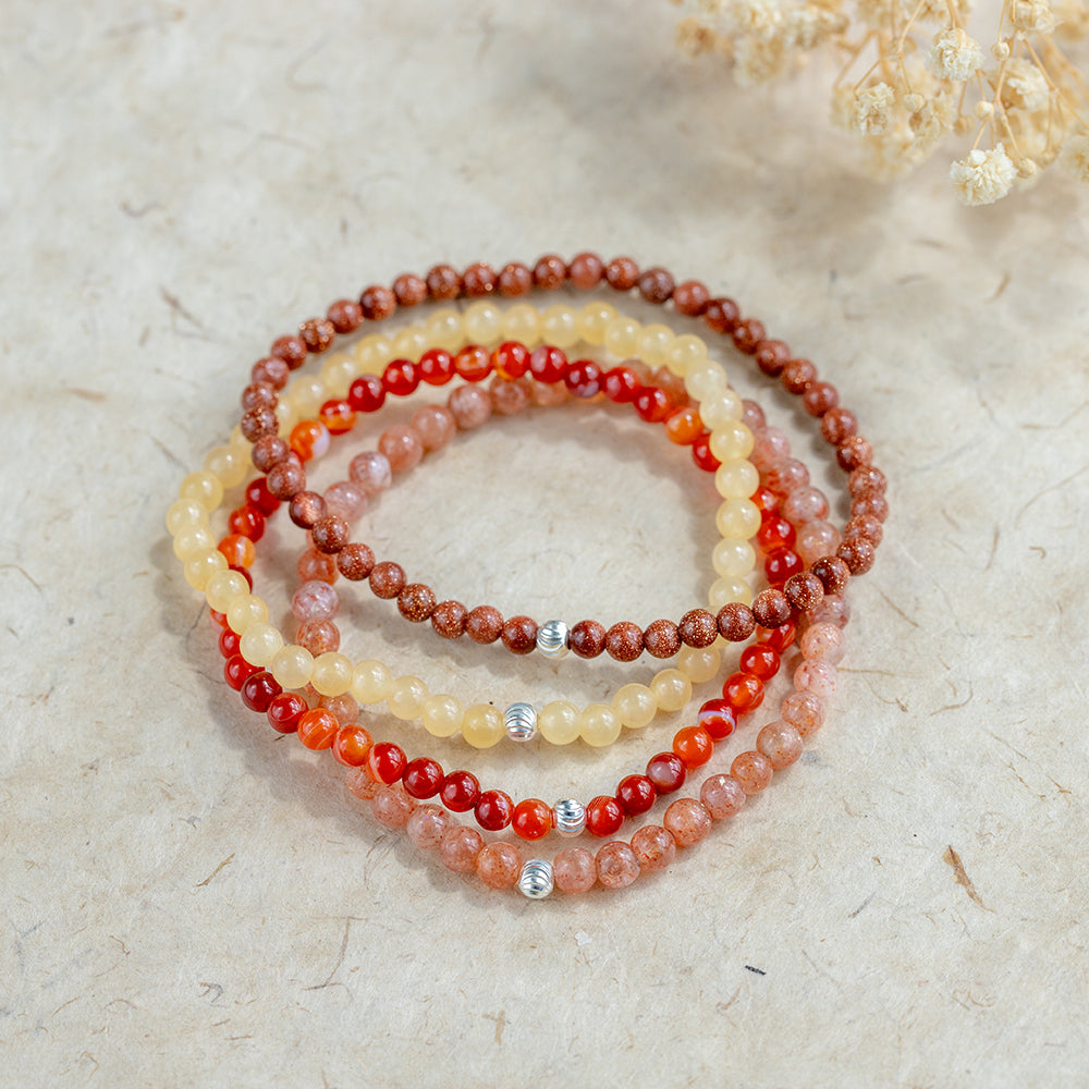 Sacral Chakra Bracelet Set