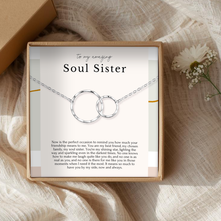 Forever Connected Soul Sister Necklace – Two Circles, One Bond