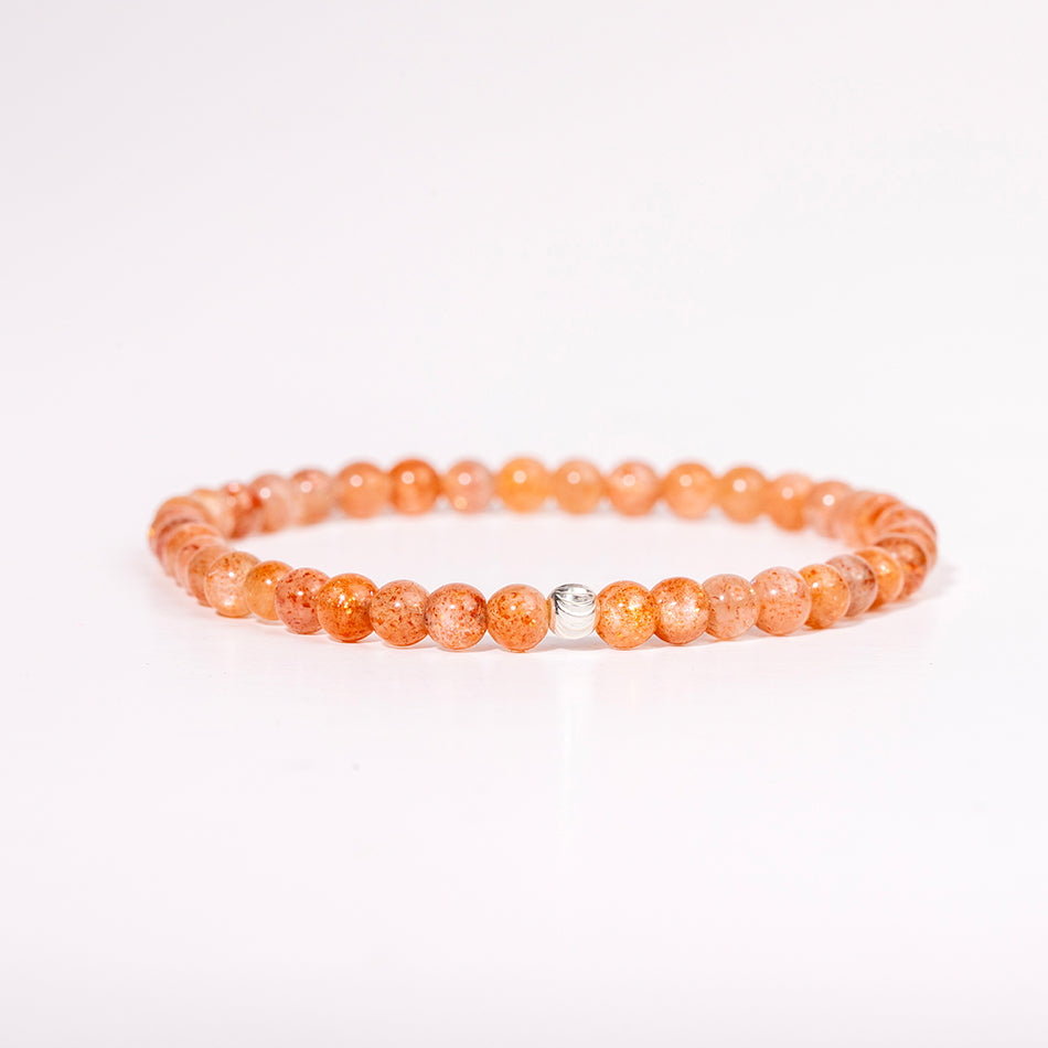 Sunstone Bracelet 4mm Gemstone Energy Bracelets – Djuna