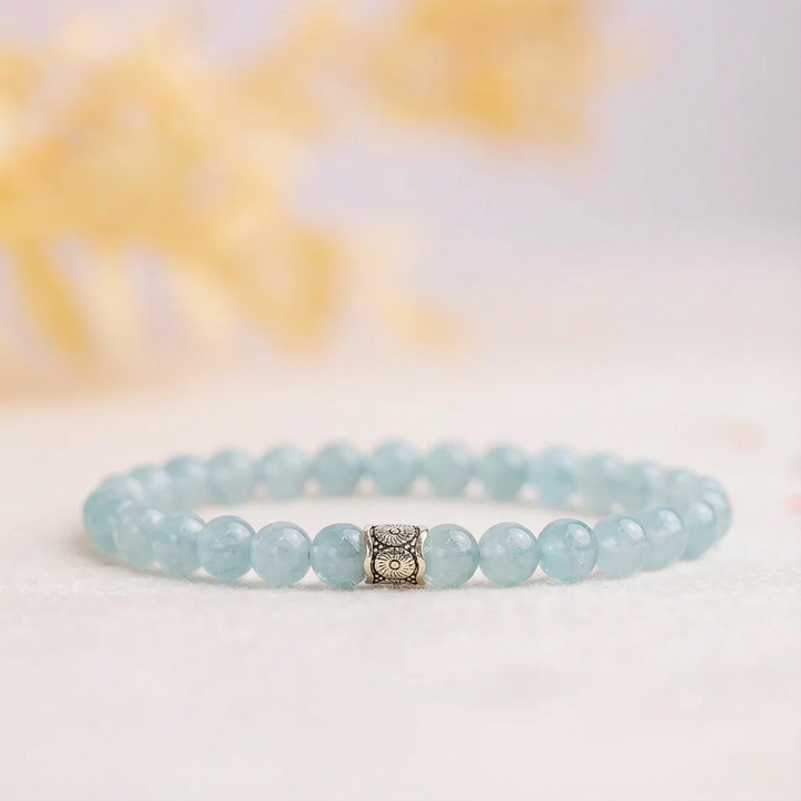 Aquamarine Gemstone Bracelet 6mm