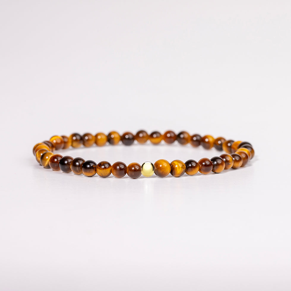 Tiger Eye Gemstone Bracelet 4mm