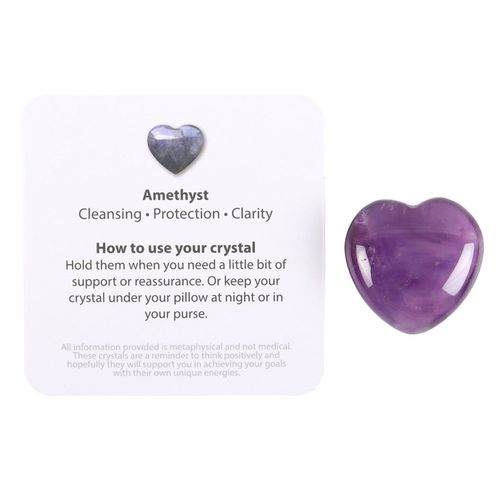 You Are Special to Me Amethyst Crystal Heart in a Bag - Djuna Studios